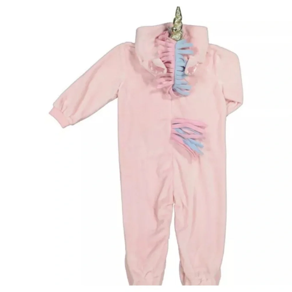 🎃DREAM PLAY IMAGINE‎ Pink Fleece Little Unicorn Costume​​